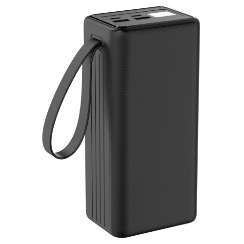 Power bank 40000 mAh 65W PD 2xUSB-A + 2xUSB-C sa LED svetiljkom i USB-C kablom 1m Slike