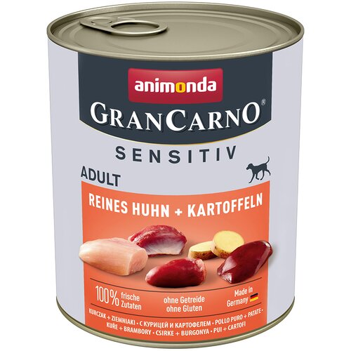 Animonda Varčno pakiranje GranCarno Adult Sensitive 24 x 800 g - Čisti piščanec in krompir Cene
