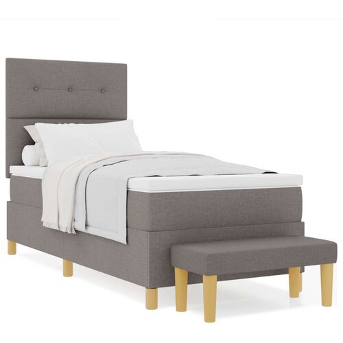  Bok&amp;scaron;ni Krevet s Madracem i Klupom Taupe 80x200 cm Tkanina Slike