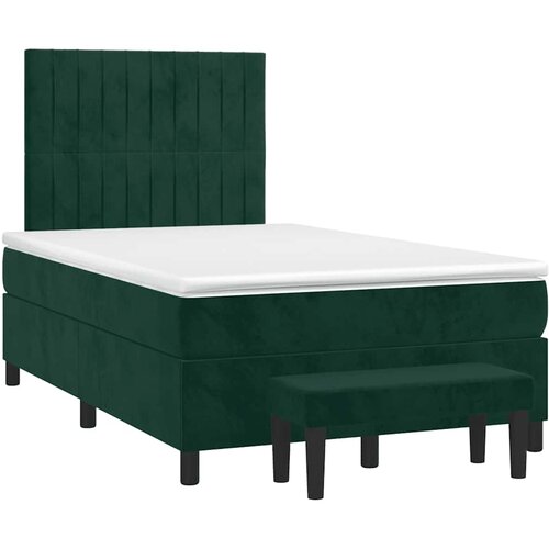 Box spring krevet s madracem tamnozeleni 120x200 cm bar&amp;scaron;unasti Slike