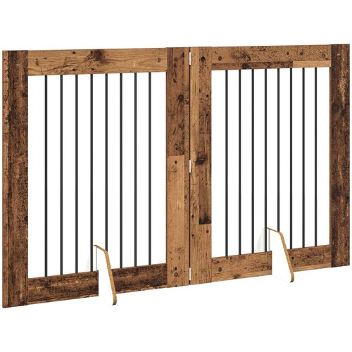  Vrata za pse s postoljem 2 pcs Staro drvo 80 x 100 cm Slike