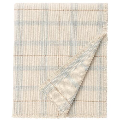 Lorena Canals Kremno belo-žajbljevo zeleno bombažno otroško pregrinjalo 140x200 cm Tartan Blue Sage – Cene