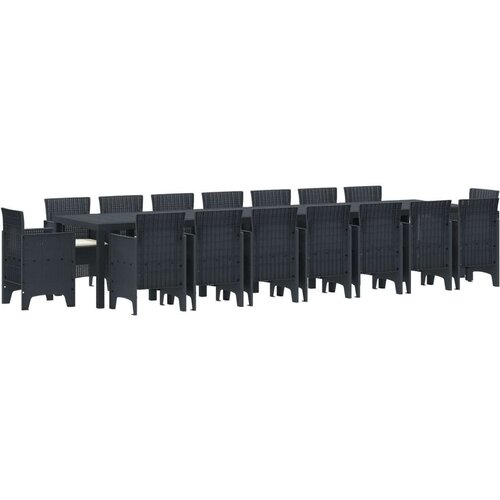  17-dijelni vrtni set za objed s jastucima Antracit Poly Ratan  vrtni stol Antracit 250x100x73 cm Poly Ratan  vrtni stol Antracit Cijene