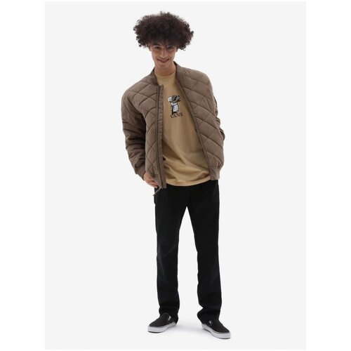 Vans Brown Men's Quilted Bomber - Men's Cene