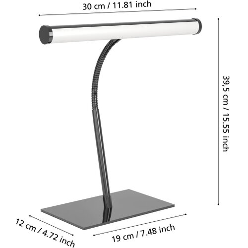Eglo 901981 - LED prigu&amp;scaron;iva stona lampa RICCIONE LED/5W/230V 2700/4000/6500K crna Slike