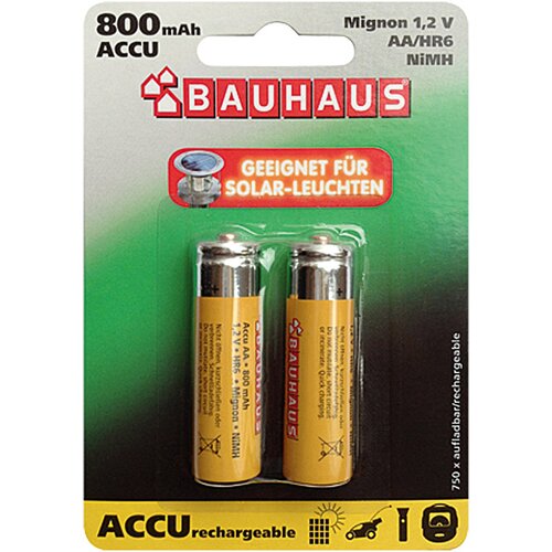 BAUHAUS Polnilne baterije (Mignon AA, NiMH, 800 mAh, 1,2 V, 2 kosa) Slike
