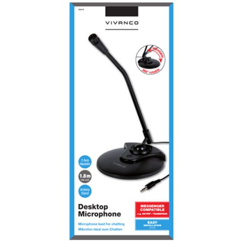 Vivanco Desktop 36649 Black mikrofon Slike