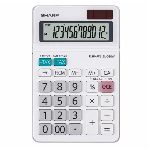 Sharp kalkulator EL320W, 12M, namizni