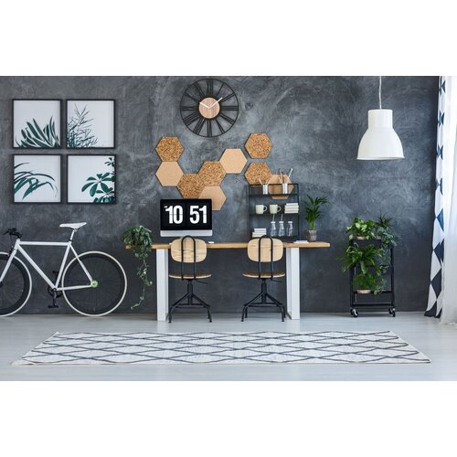Tutumi Okrugli zidni sat Loft 35 cm metalni/drveni Slike