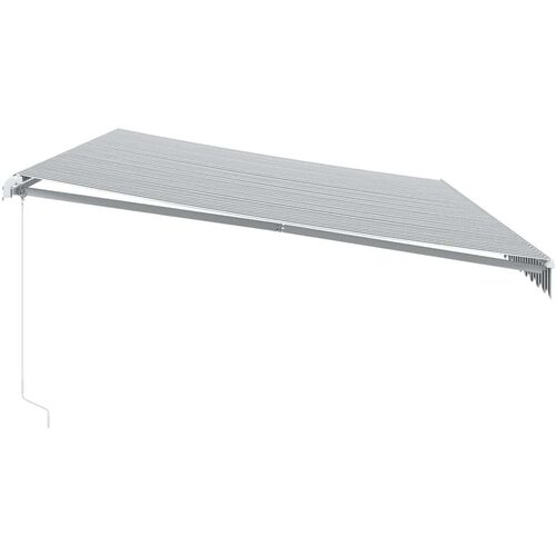 VidaXL Tenda na ručno uvlačenje s LED antracit i bijela 600x300 cm Slike