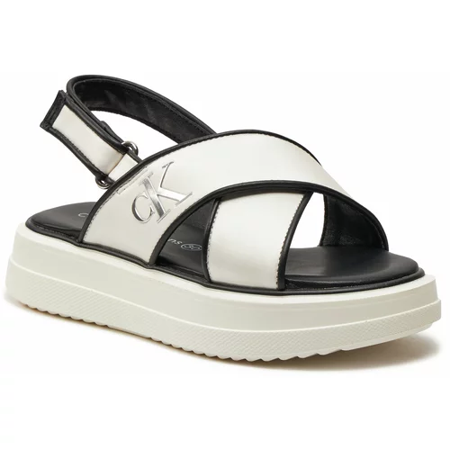 Calvin Klein Jeans Sandali Platform Sandal V3A2-80831-1688 M White 100