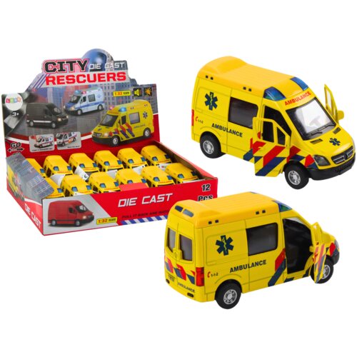  Ambulance Ambulance 1:32 Opening Doors Lights Sounds Drive Yellow Cijene