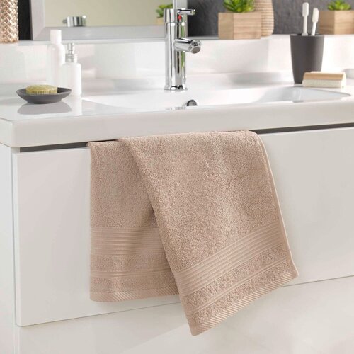 Douceur d int&amp;eacute;rieur Bež pamučni ručnik od frotira 50x90 cm Tendresse &amp;ndash; Slike