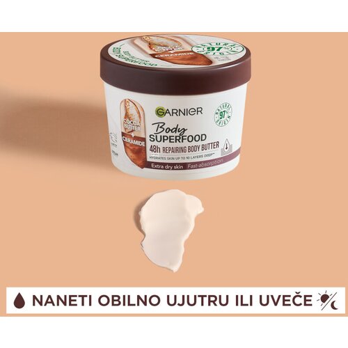 Garnier maslo za telo - Body Superfood Repairing Butter - Cocoa &amp;amp; Ceramide Slike