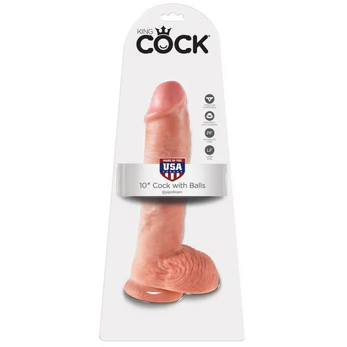 King Cock 10" COCK FLESH WITH BALLS 26.5 CM