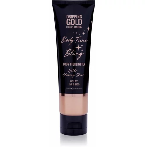 Dripping Gold Luxury Tanning Body Tune Bling kremasti osvetljevalec za telo in obraz 100 ml