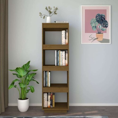  za knjige / pregrada boja meda 40x35x135 cm od borovine Slike