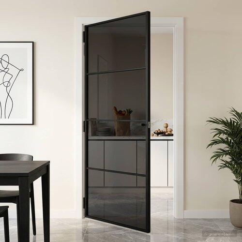  Unutarnja vrata 93 x 201,5 cm Kaljeno Staklo i Aluminij Slike