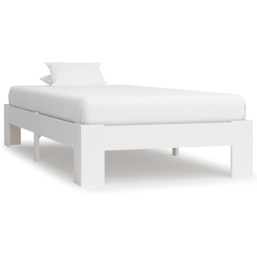 The Living Store Posteljni okvir bel iz trdne borovine 90x200 cm - Posteljni Okvir, (21526966) Slike