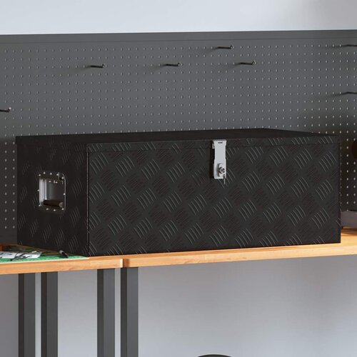  Kutija za pohranu crna 90 x 47 x 33,5 cm aluminijska Cijene
