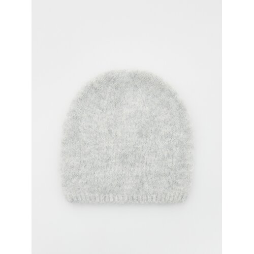 Reserved kapa beanie iz mešanice alpaka volne - svetlo siva Cene