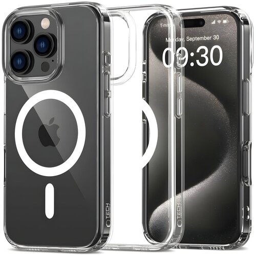 TECH-PROTECT Flexair Hybrid MagSafe futrola za iPhone 16 Pro &amp;ndash; Prozirna KP35124 Slike