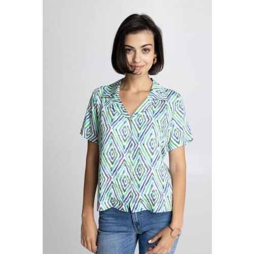Legendww ženska bluza kratkih rukava sa geometrijskim printom 4294-9755-14 Slike
