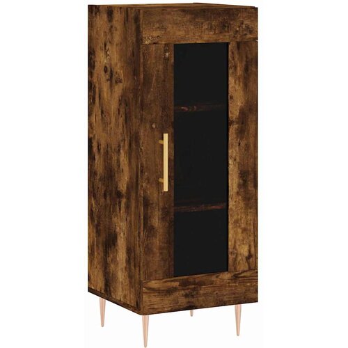  Visoka komoda dimljeni hrast 34,5x34x180cm konstruiranog drva Slike