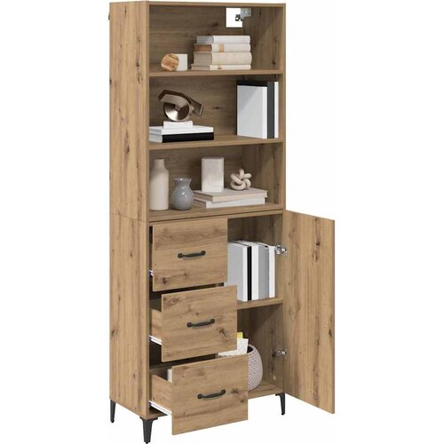  Highboard Umjetnički hrast 69,5 x 34 x 180 cm Konstruirano drvo Slike