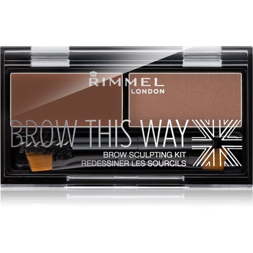 Rimmel London brow This Way paleta sjenila za oči za obrve 2,4 g nijansa 002 Medium Brown za žene Cijene