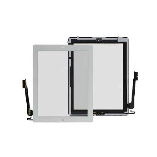  Staklo za touch screen za iPad 3/iPad 4, Beli Slike