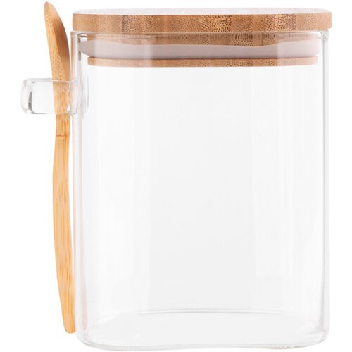 Altom design Borosilikatni Kvadratni Spremnik 800ml s Bambusovim Poklopcem i Žlicom Cene