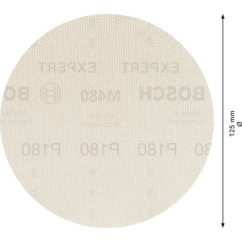 Bosch EXPERT M480 brusna mreža za rotacione brusilice od 125 mm, granulacija 180 - pakovanje od 5 komada - 2608900675 Slike