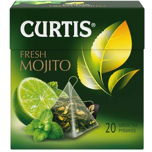 Curtis fresh mojito - zeleni čaj sa mohito aromom, korom citrusa i mentom, 20x1.7g Slike