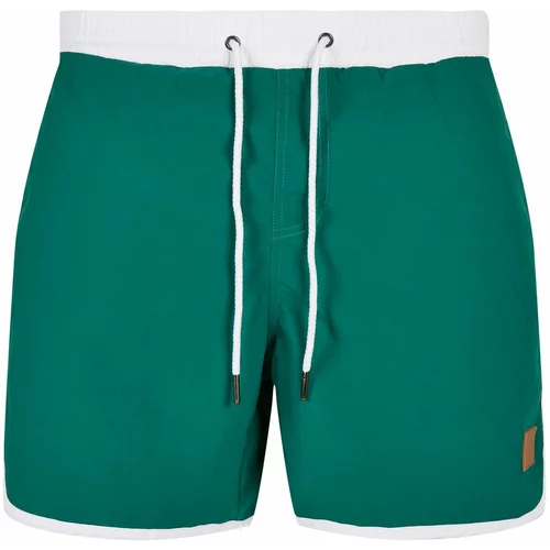 Urban Classics Kratke kopalne hlače zelena / bela