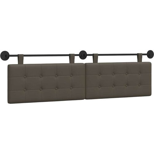  Držeće uzglavlje Zidne Lažna koža - Sivi 160 cm bez LED Slike