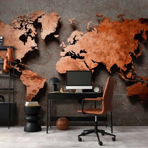 Foto tapeta - Copper Map 98x70 Samoljepljiva Slike