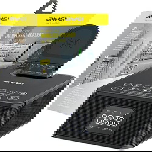 Awei Y332 BLUETOOTH ZVOČNIK Z INDUKTIVNIM POLNILCEM ČRNO ČRN, (22006884) Cene