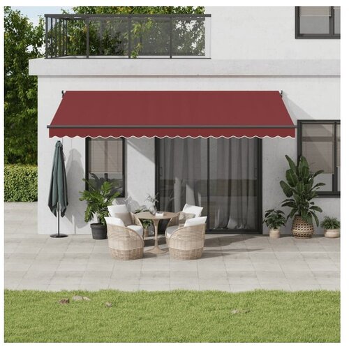 vidaXL Tenda na ručno uvlačenje bordo 500 x 300 cm Cijene