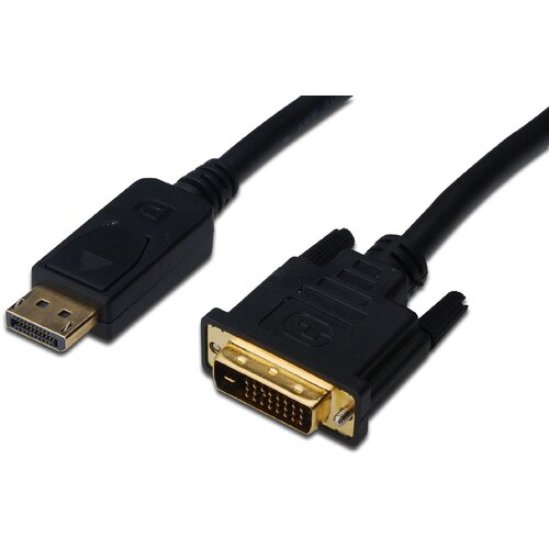 Digitus DisplayPort / DVI adapterski kabel DisplayPort vtič\, DVI-D 24+1-polni vtič 3.00 m črna AK-340301-030-S lahko se privije DisplayPort kabel, (20410869) Cene