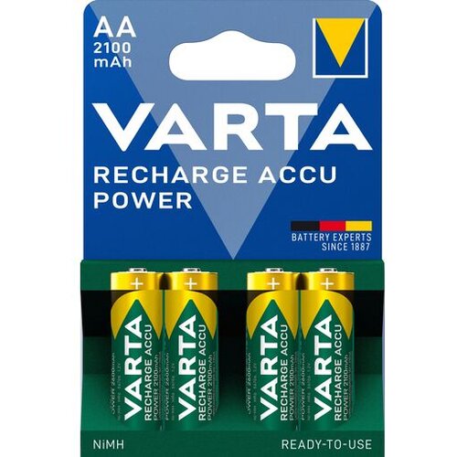 Varta 4x polnilna baterija AA 2100mAh pripravljena za uporabo Cene