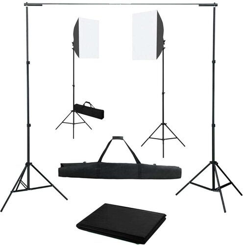  Komplet za fotografski studio s softbox svetilkami in ozadjem, (5000288560) Cene