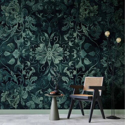  Foto tapeta - Oriental Pattern Carpet: Emerald Ornaments and Worn Patterns 500x350 Standard Cene