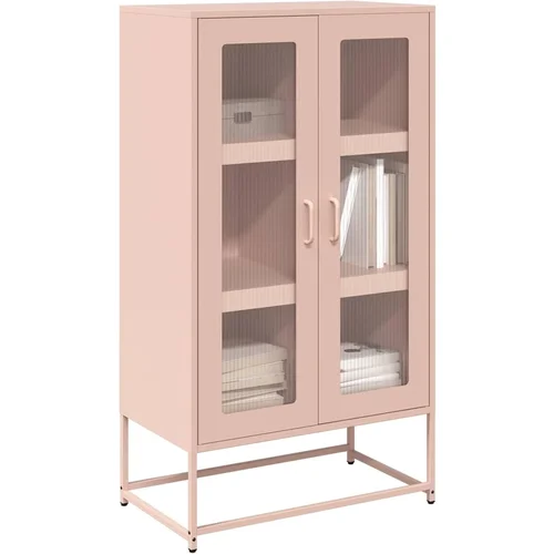 vidaXL Highboard Pink 68x39x123 cm Steel