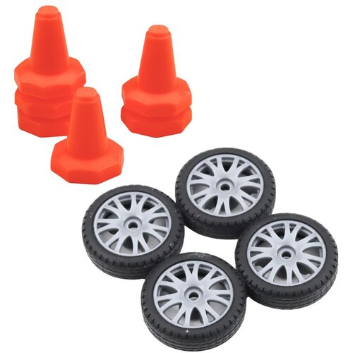 Rc Coupe Drift Car na daljinsko upravljanje s izmjenjivim kotačima Crni 1:24 Slike