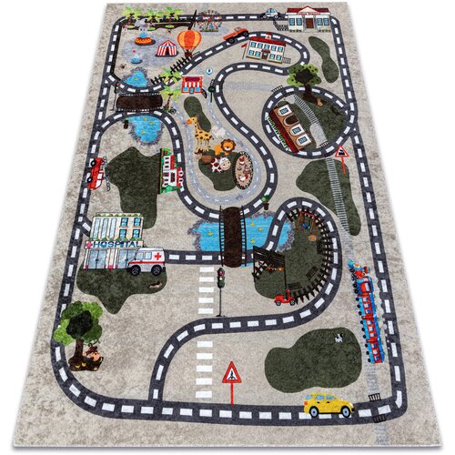 RugsX Preproge JUNIOR 51803.804 pralna preproga Mesto, ulice za 140x190 cm Bež Cene