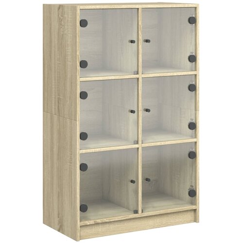 Maison Chic Visoka omara - Komoda - Predalnik z vrati sonoma hrast 68x37x109 cm inženirski les, (21719691) Cene
