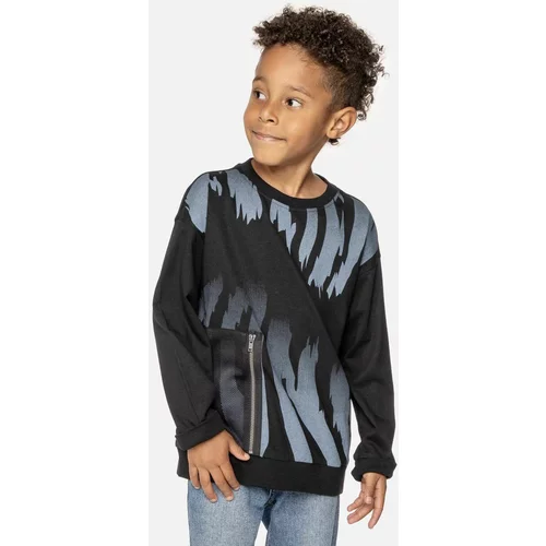 Coccodrillo Otroški bombažen pulover črna barva