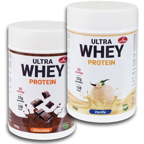 Olympic Whey Protein Ultra, Vanila i Čokolada, 750 g, 2 komada Cene