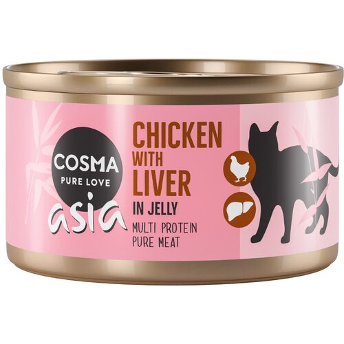  Ekonomično pakiranje Cosma Asia u želeu 24 x 85 g - Piletina i pileća jetra Slike